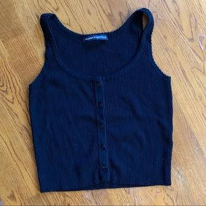 Brandy Melville black cropped tank top